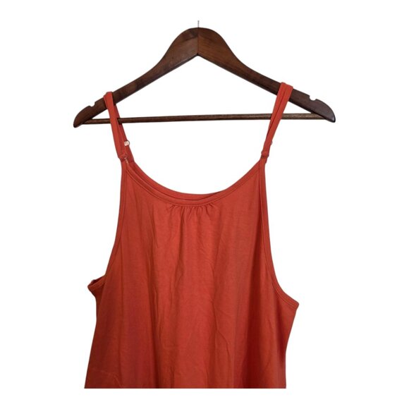 🔴 Chelsea & Violet Women's Shortall Romper Orange Adjustable Strap Medium - Picture 3 of 14